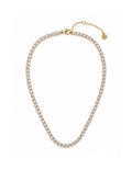Tennis Diamanté Necklace - 18K Gold Plated