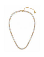 Tennis Diamanté Necklace - 18K Gold Plated