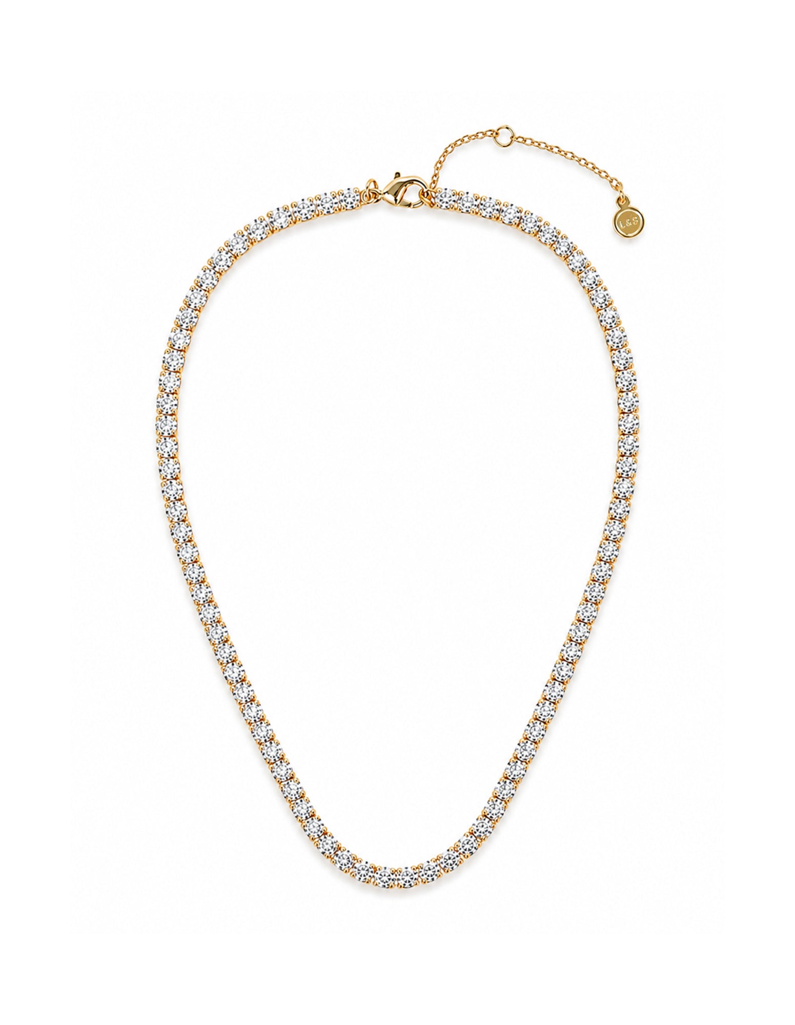 Tennis Diamanté Necklace - 18K Gold Plated