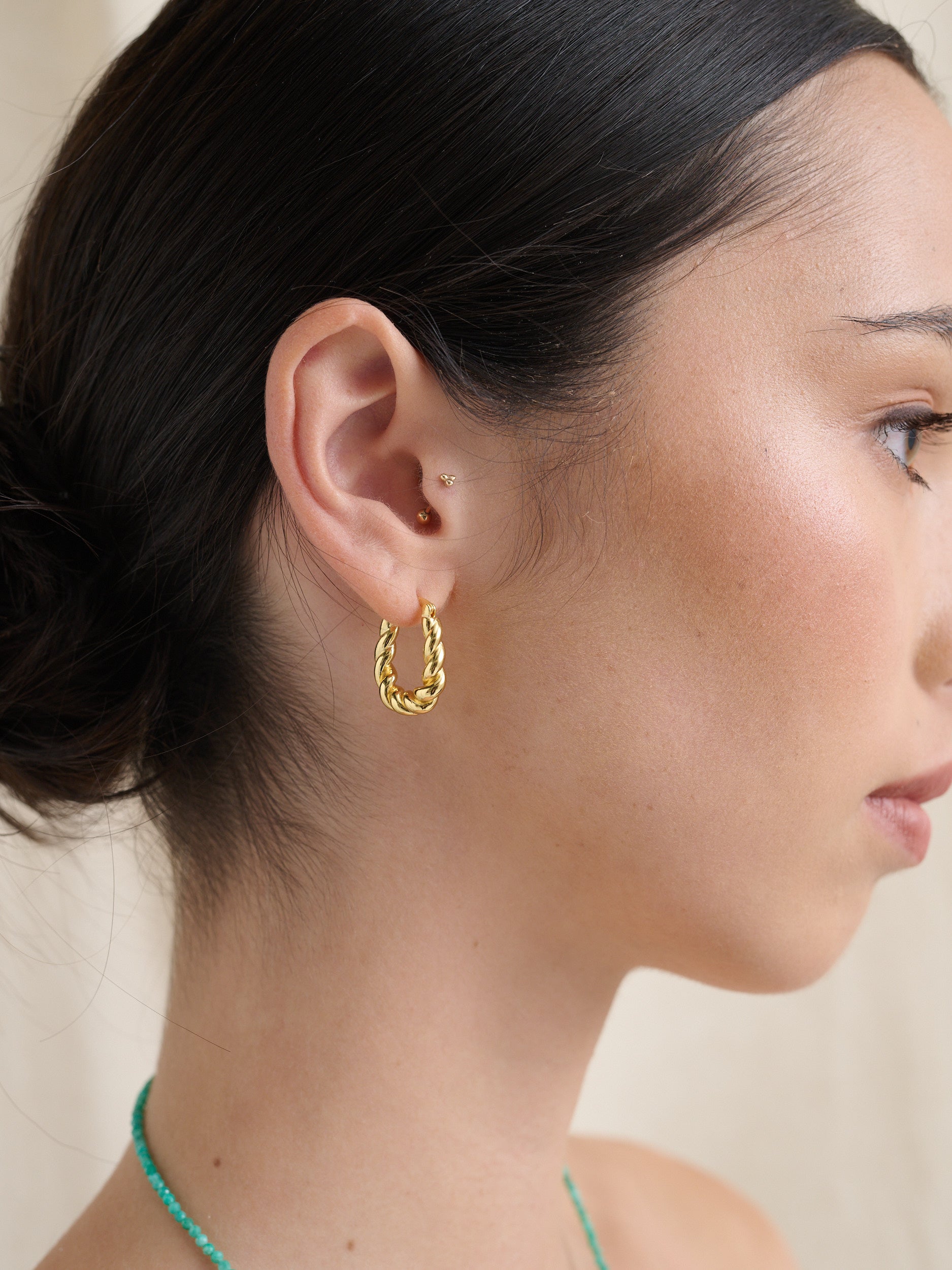 Bally Twisted Earrings in 18K Gold Plated