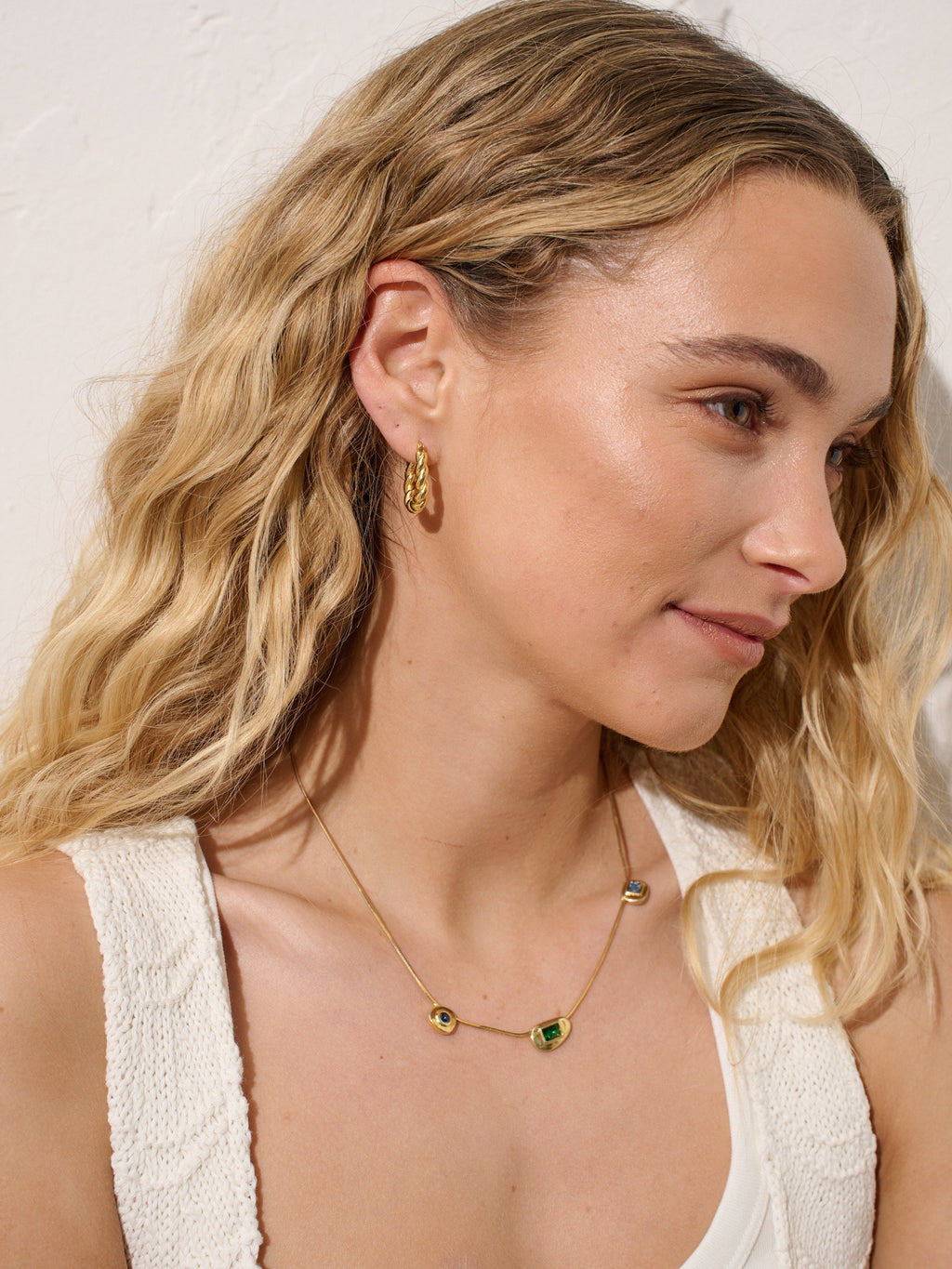Bally Twisted Earrings in 18K Gold Plated