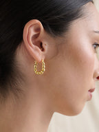 Bally Twisted Earrings in 18K Gold Plated