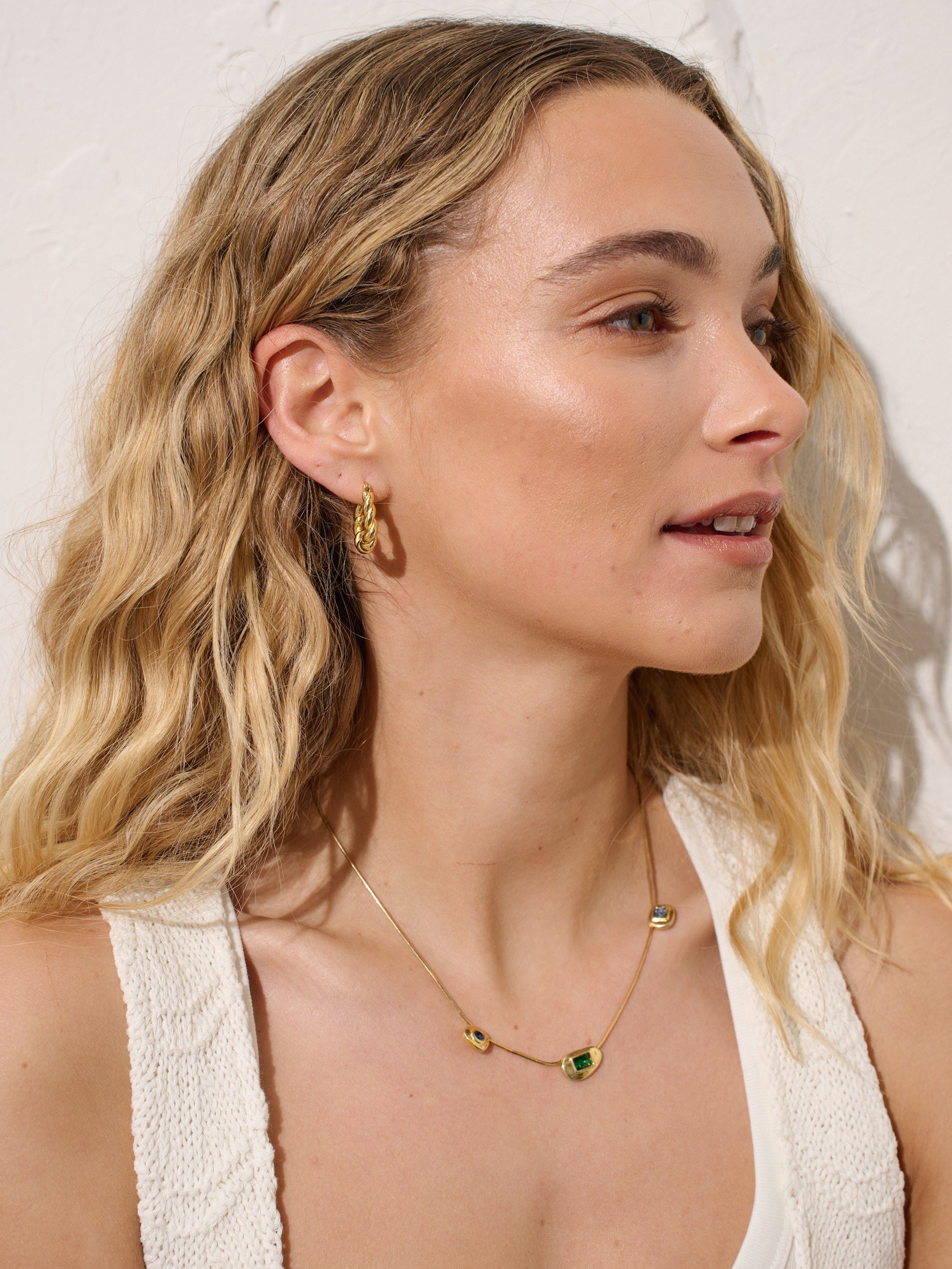 Bally Twisted Earrings in 18K Gold Plated