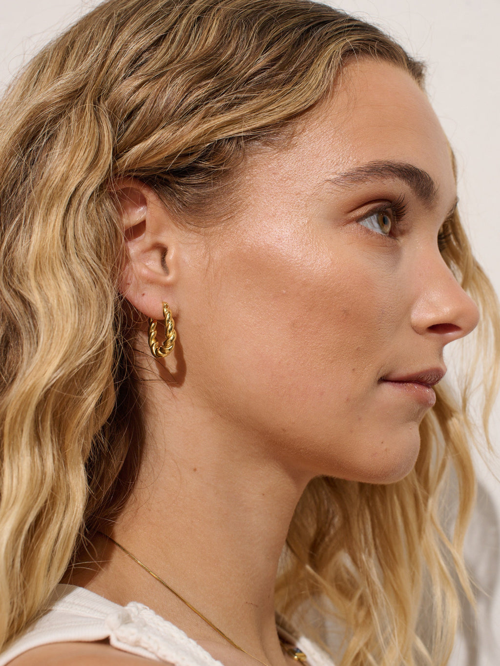 Bally Twisted Earrings in 18K Gold Plated