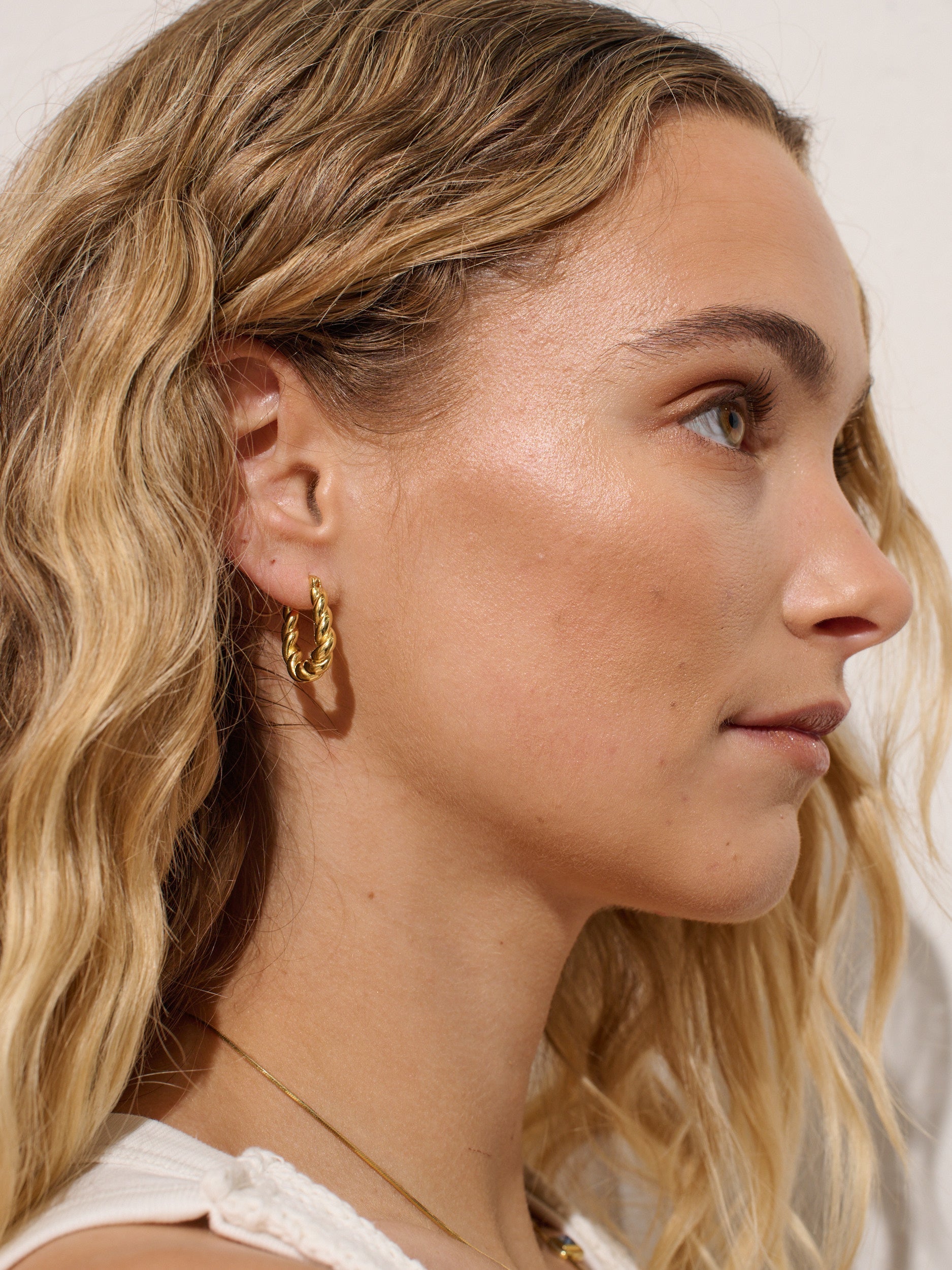Bally Twisted Earrings in 18K Gold Plated