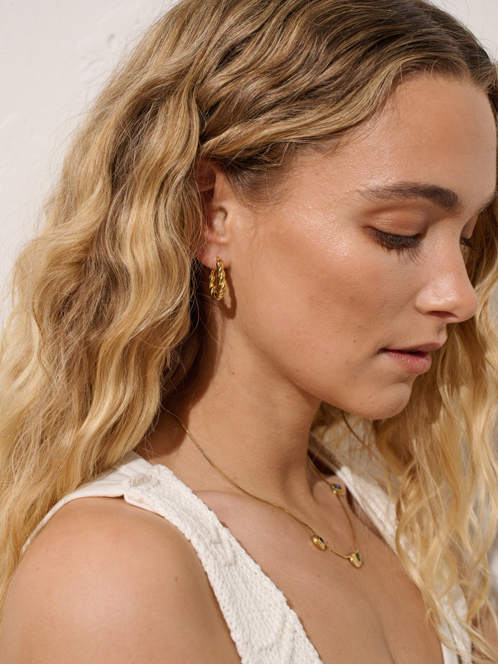 Bally Twisted Earrings in 18K Gold Plated