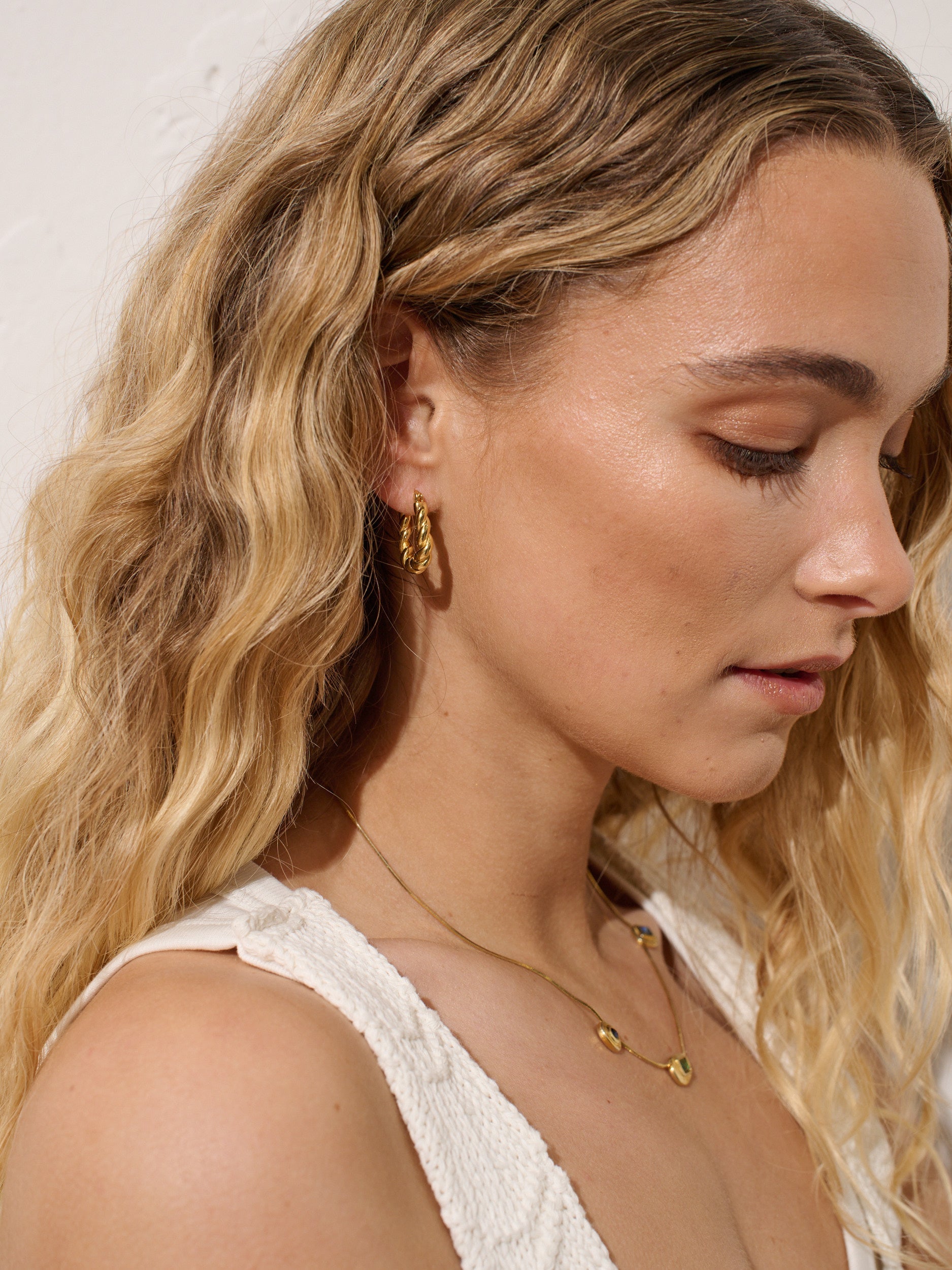 Bally Twisted Earrings in 18K Gold Plated