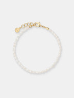 Dainty Freshwater Pearl Bracelet -  18K Gold Plated