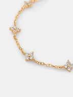 Dainty Four Petal Bracelet - 18K Gold Plated
