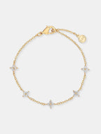 Dainty Four Petal Bracelet - 18K Gold Plated
