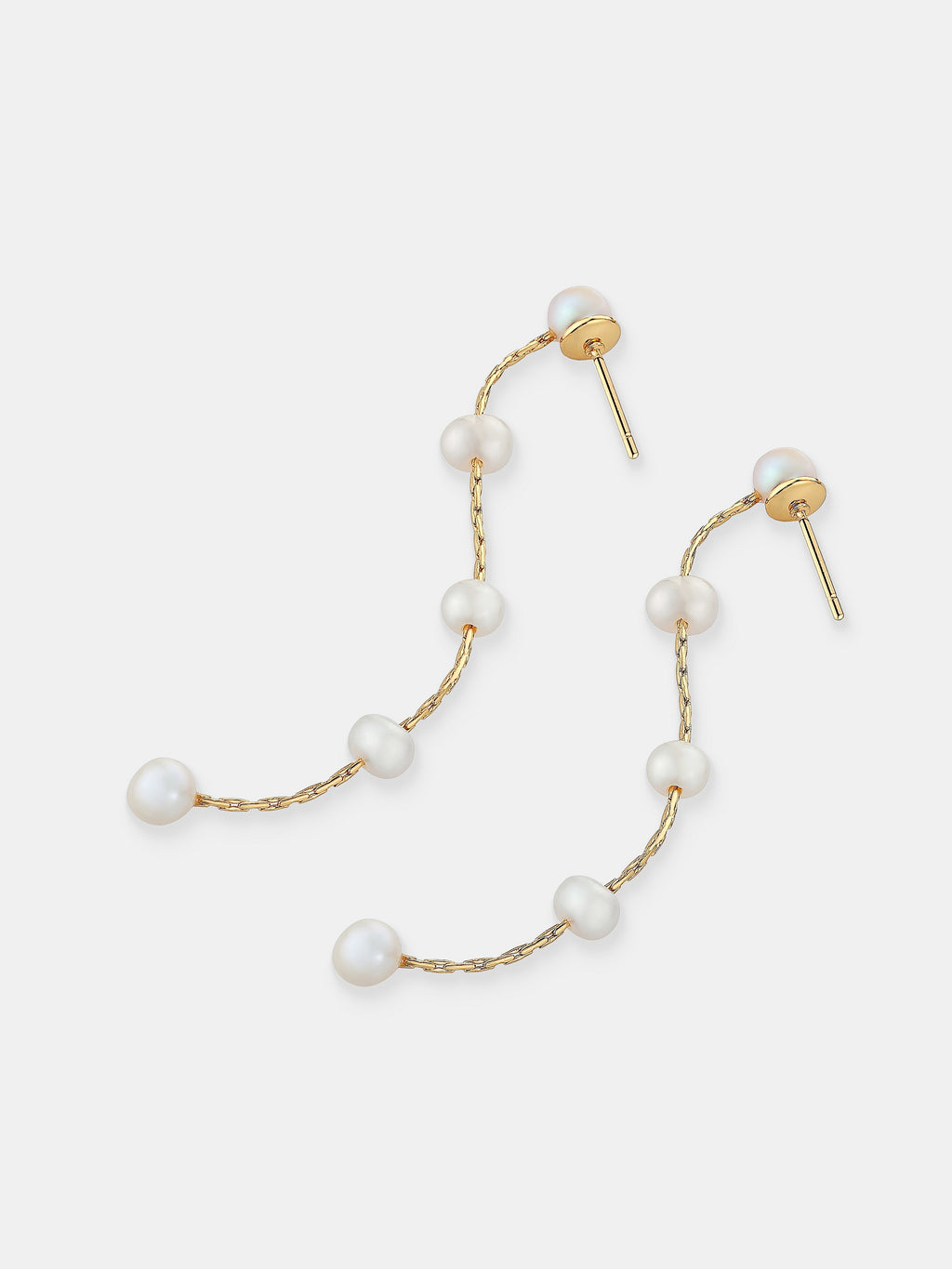 Freshwater Pearl Drops 18K Gold Plated Earrings