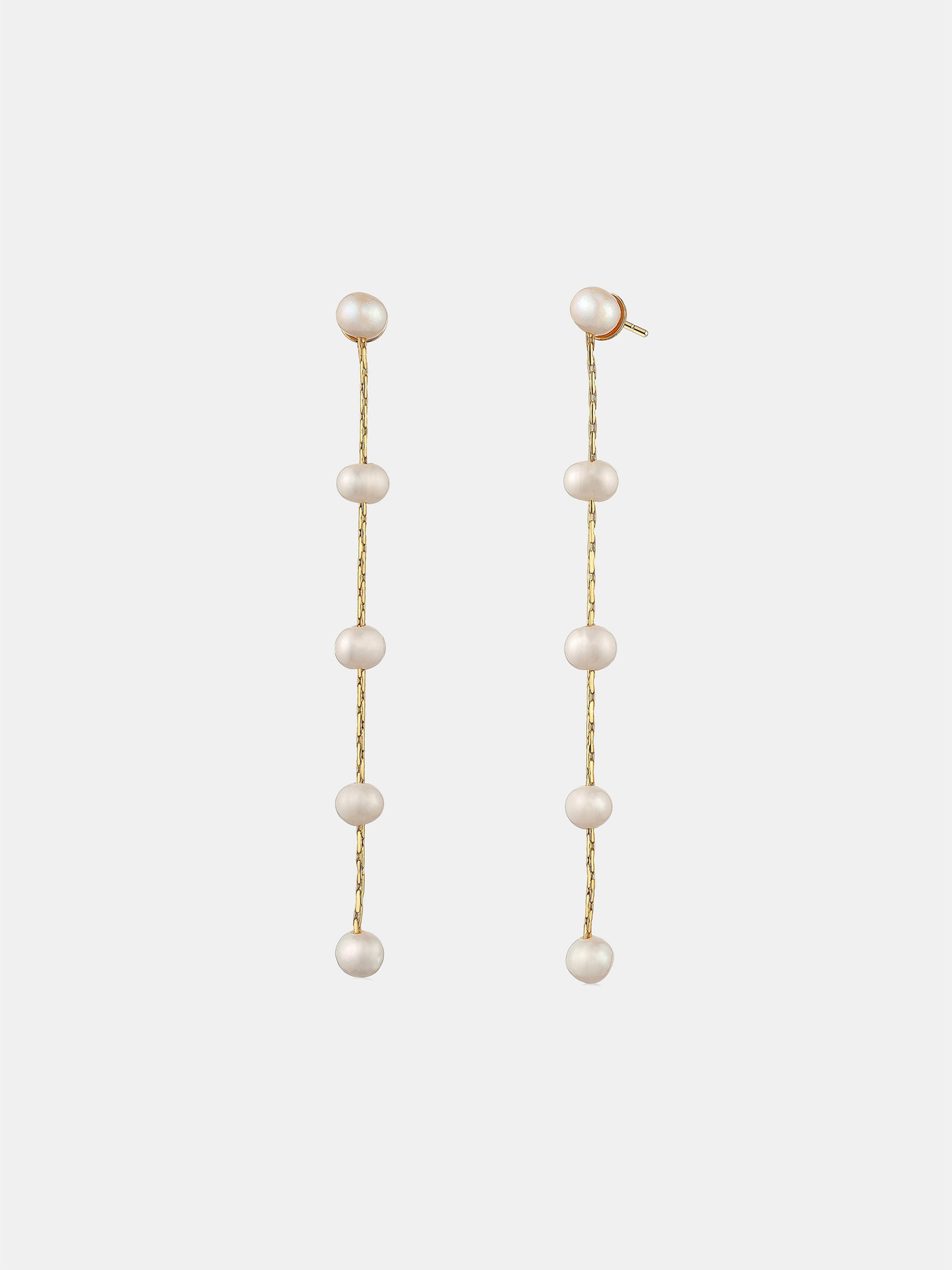 Freshwater Pearl Drops 18K Gold Plated Earrings