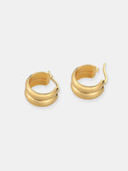 Double Hoop 18K Gold Plated Earrings