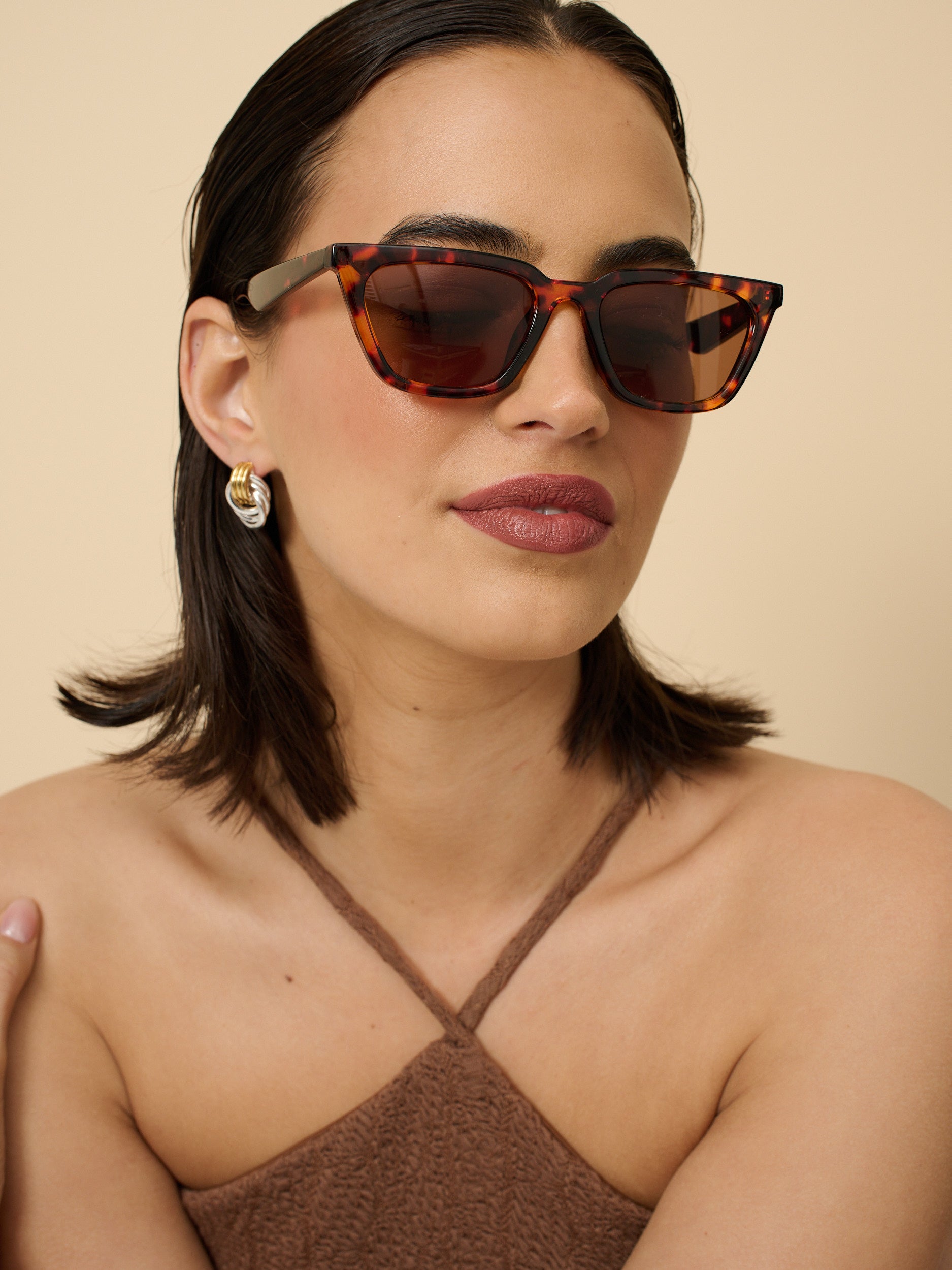 Knotted Duotone Plated Earrings