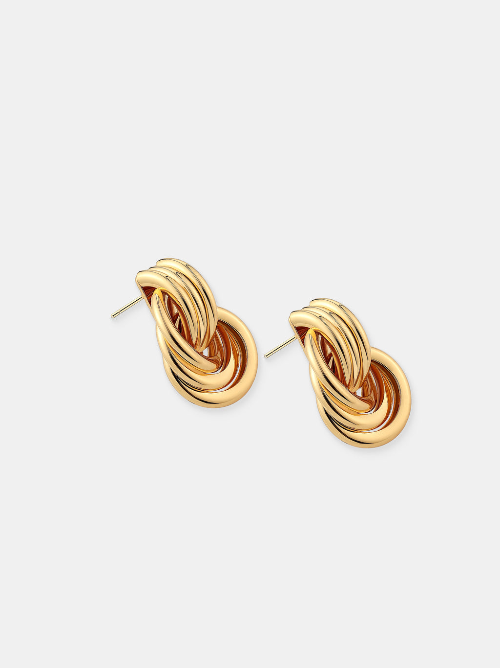 Knotted 18K Gold Plated Earrings