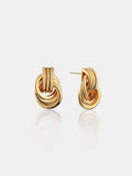 Knotted 18K Gold Plated Earrings