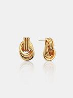 Knotted 18K Gold Plated Earrings