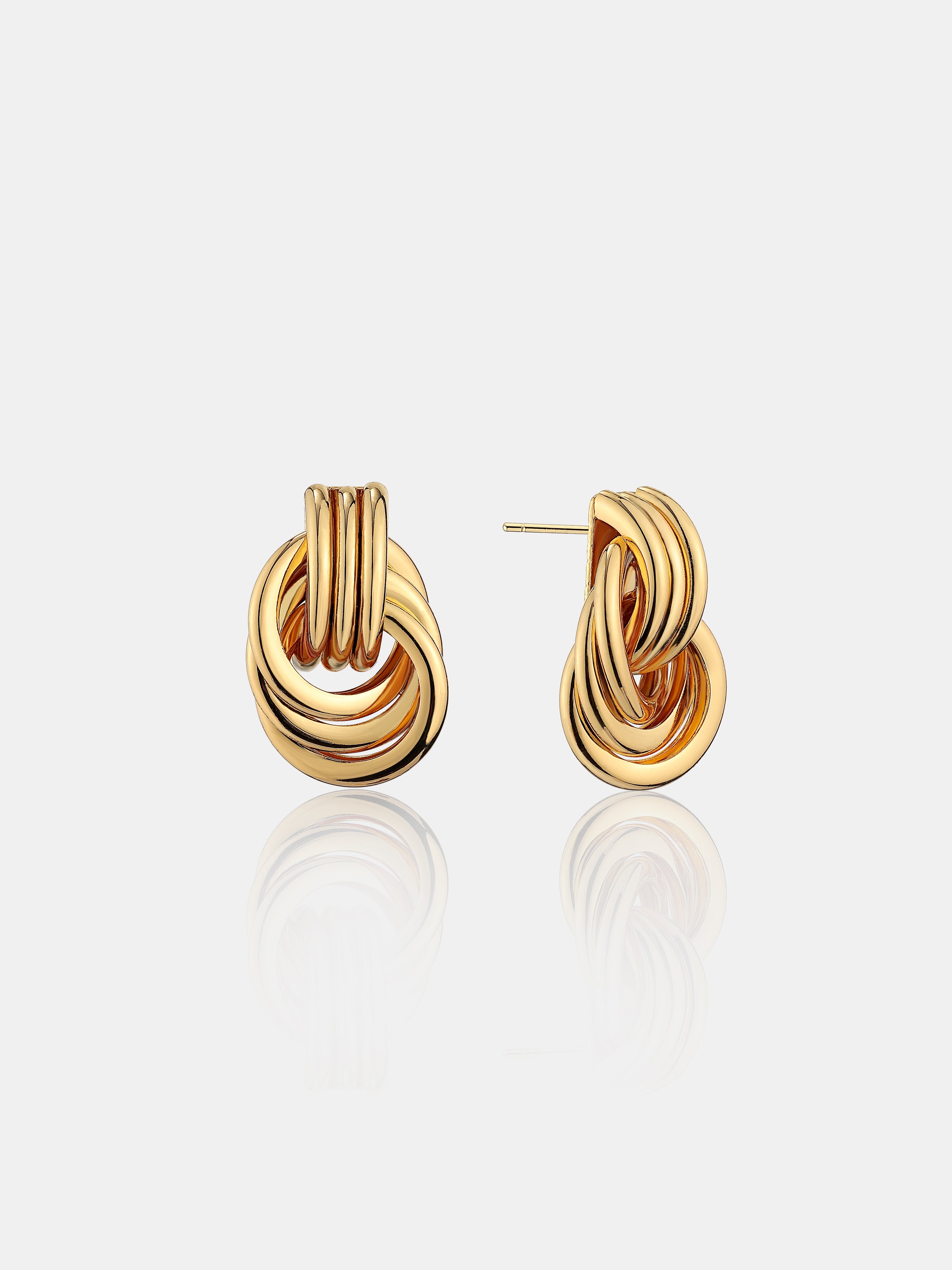 Knotted 18K Gold Plated Earrings
