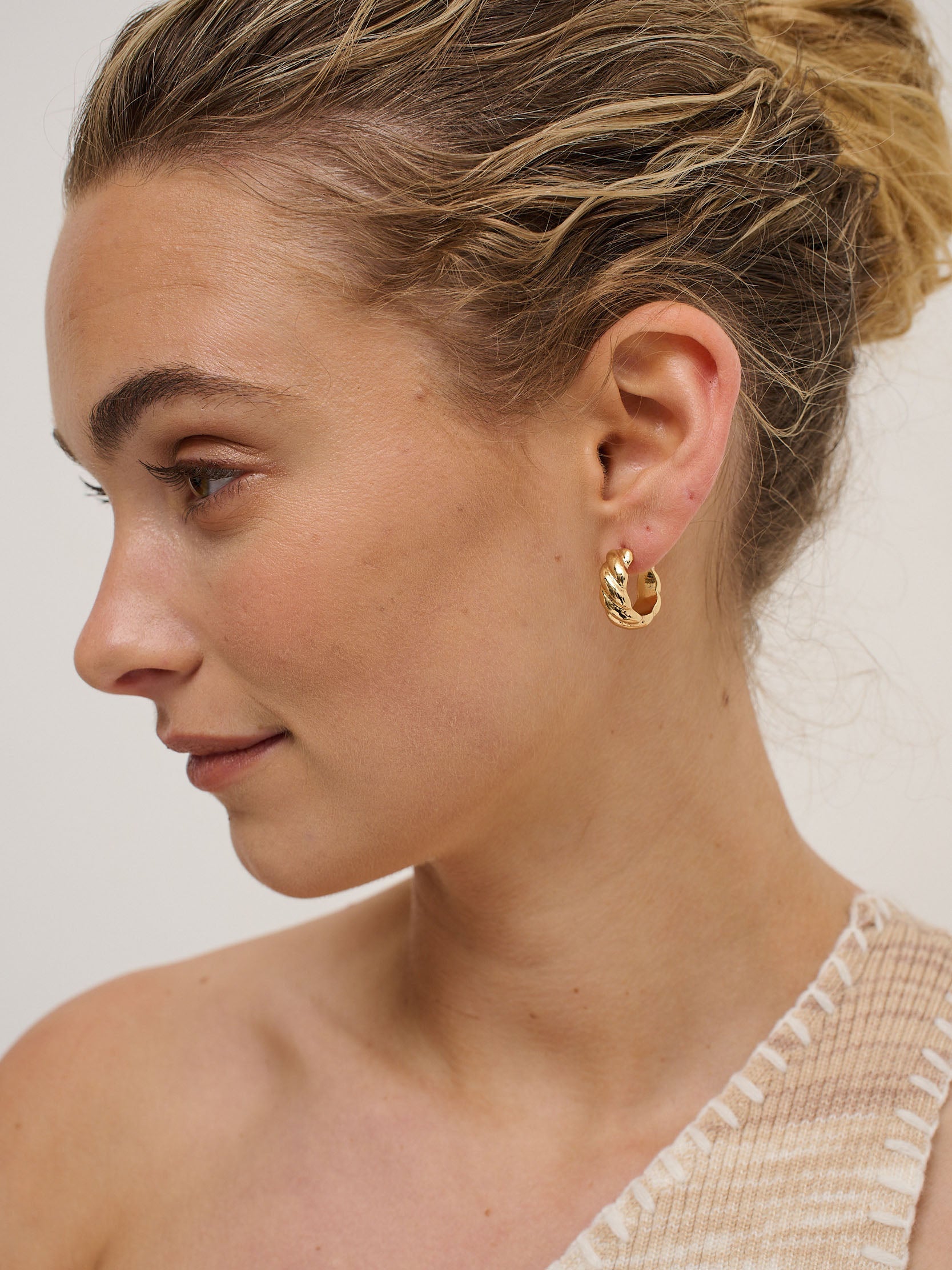 Camile Twist 18K Gold Plated Earrings