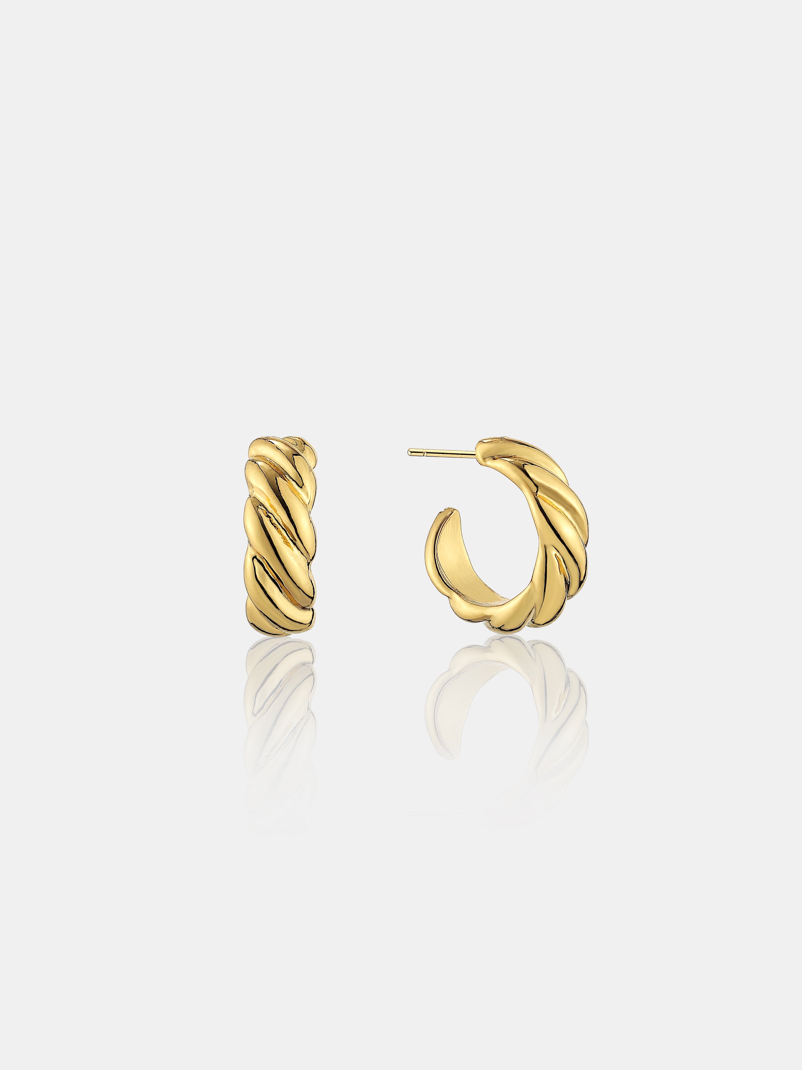 Camile Twist 18K Gold Plated Earrings