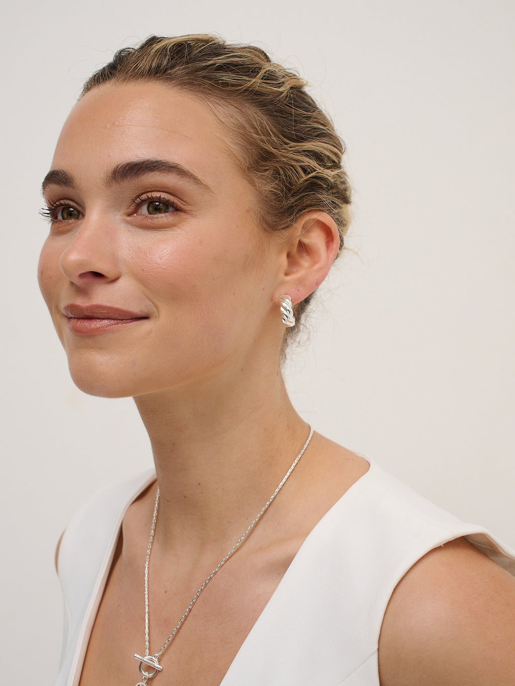 Luna Toggle Necklace - Sterling Silver Plated
