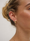 Crush Quilted 18K Gold Plated Earrings in Small