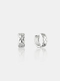Crush Quilted Sterling Silver Plated Earrings in Medium