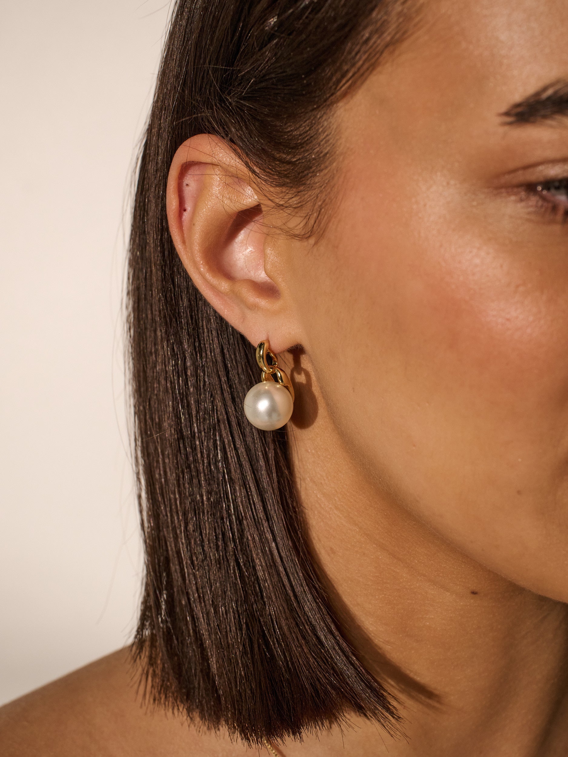 Classic Pearl 18K Gold Plated Earrings