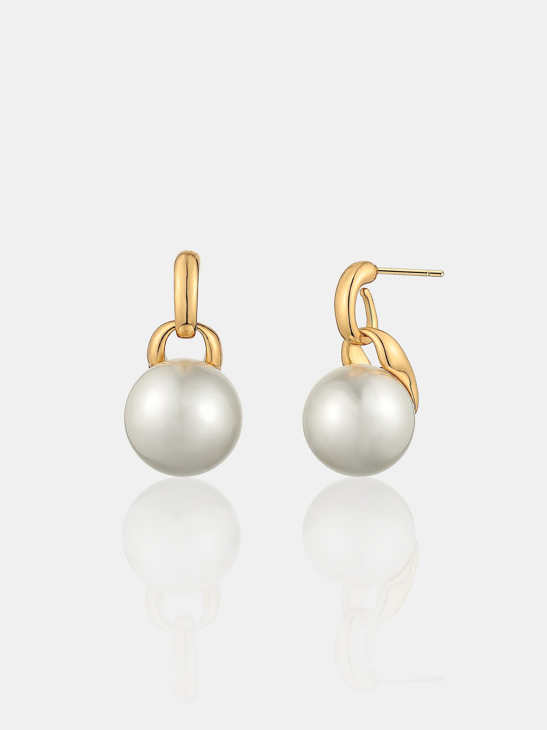 Classic Pearl 18K Gold Plated Earrings