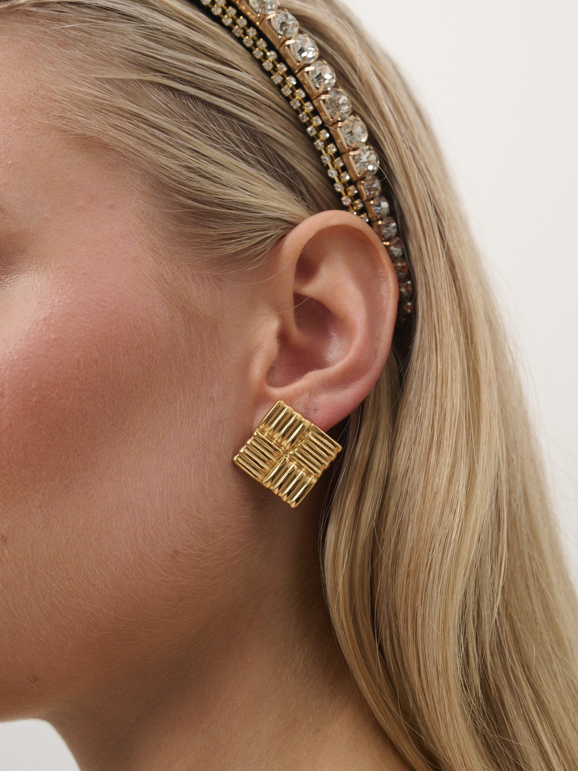 Alannah Square 18K Gold Plated Earrings