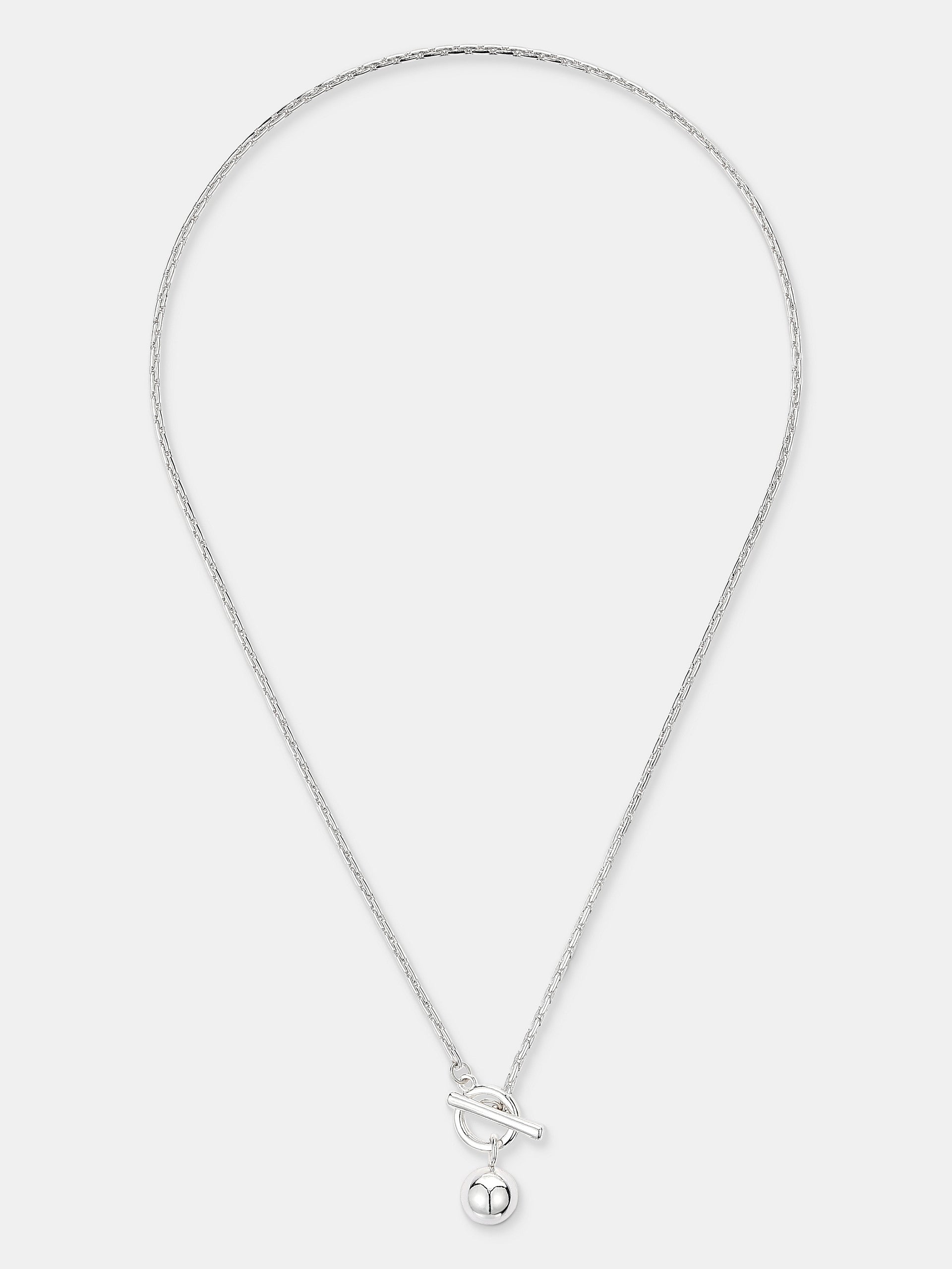 Luna Toggle Necklace - Sterling Silver Plated