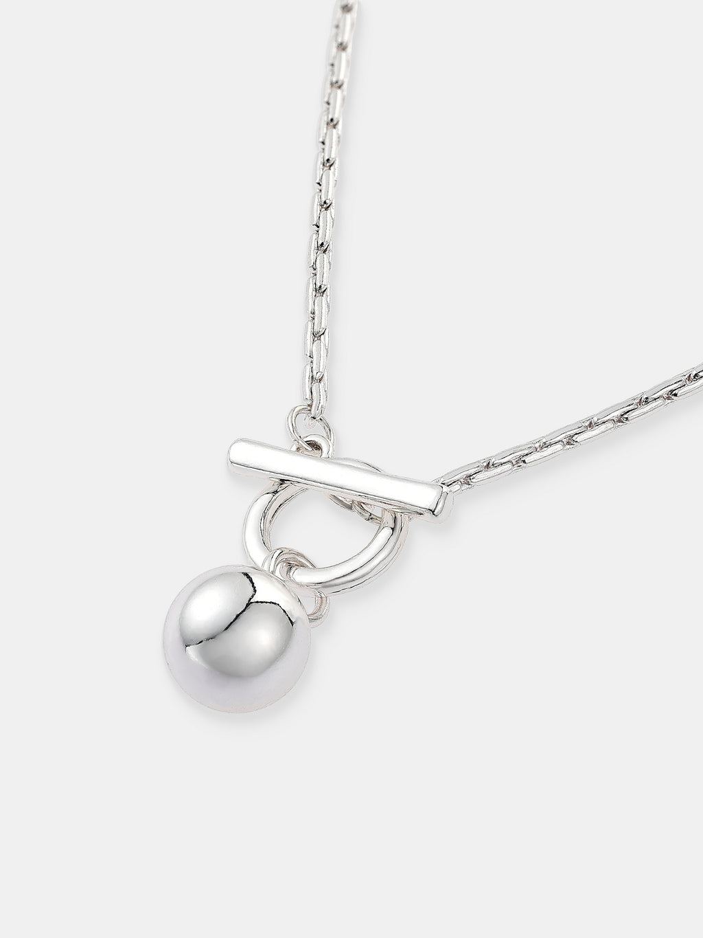 Luna Toggle Necklace - Sterling Silver Plated