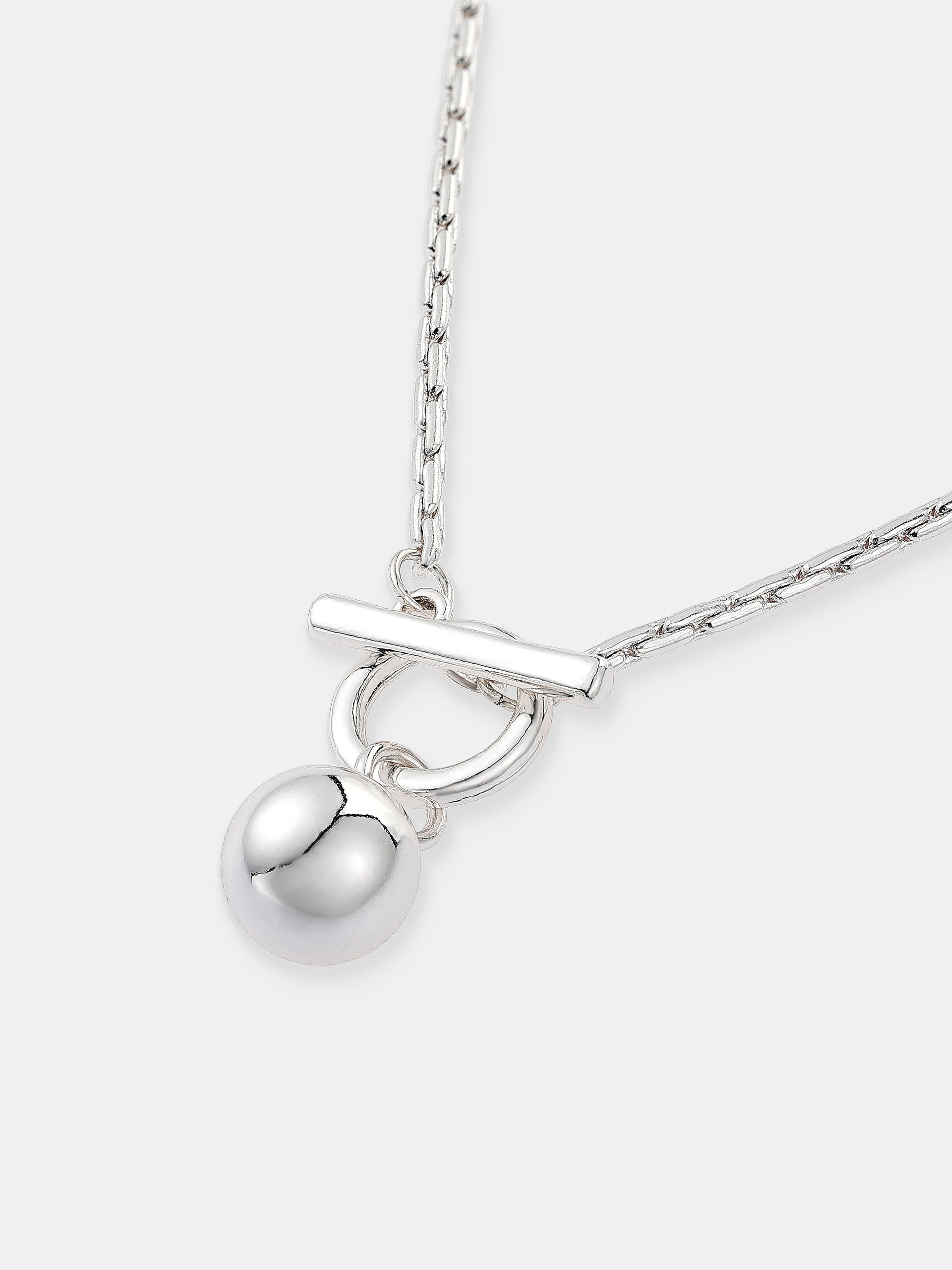 Luna Toggle Necklace - Sterling Silver Plated