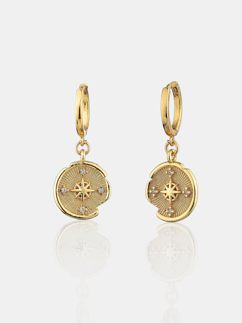 Eclipse Hoop Earrings - Gold