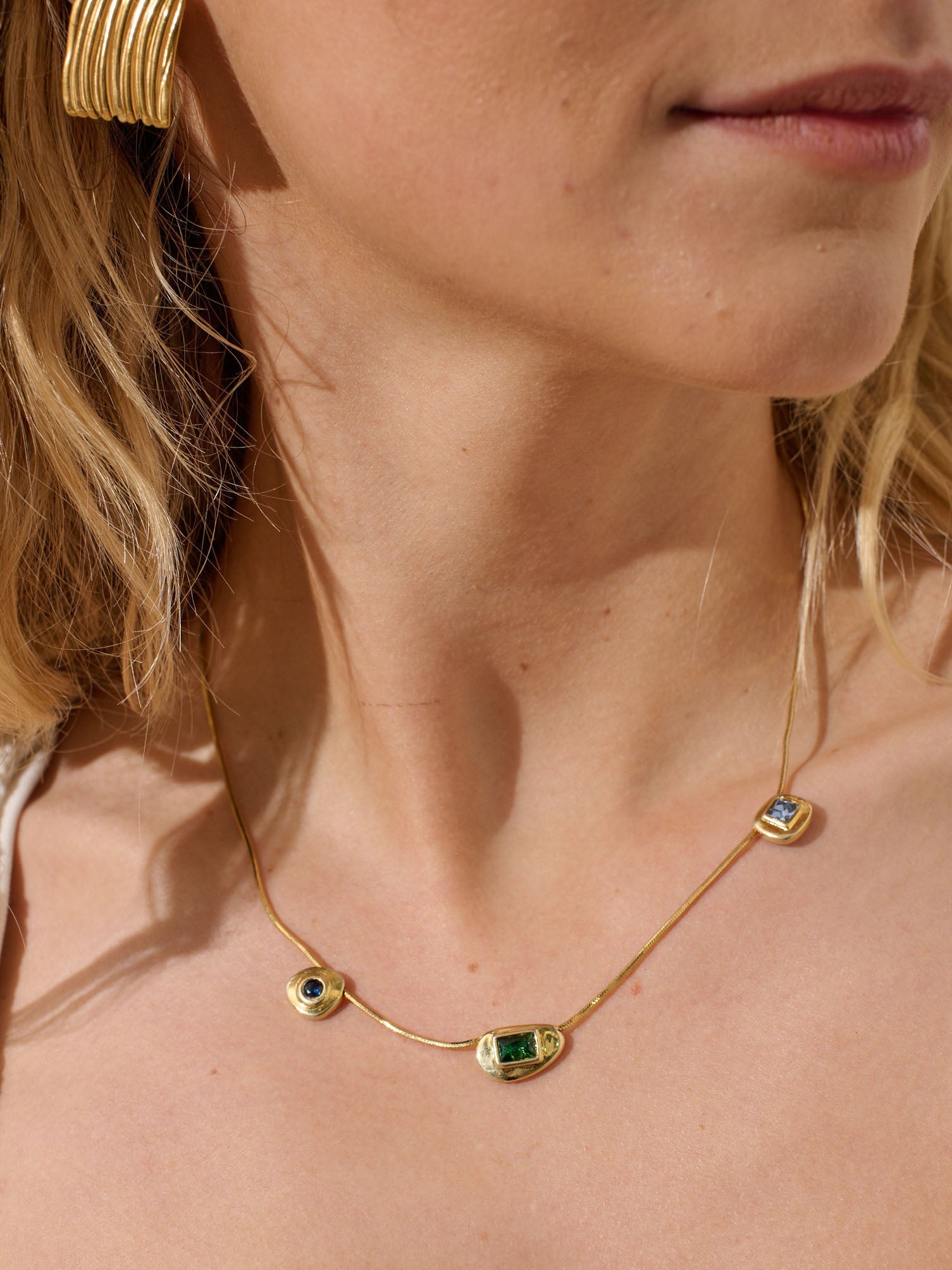 Gisel Eye Necklace - 18K Gold Plated