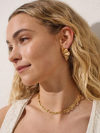 Ginko 18K Gold Plated Earrings