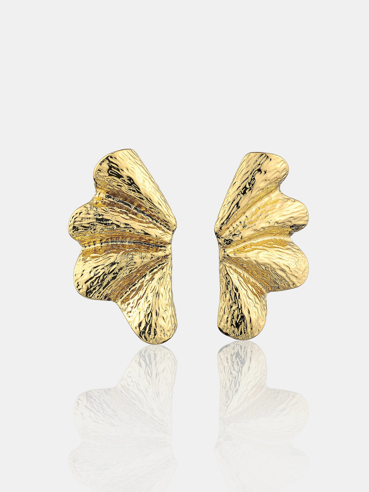 Ginko 18K Gold Plated Earrings