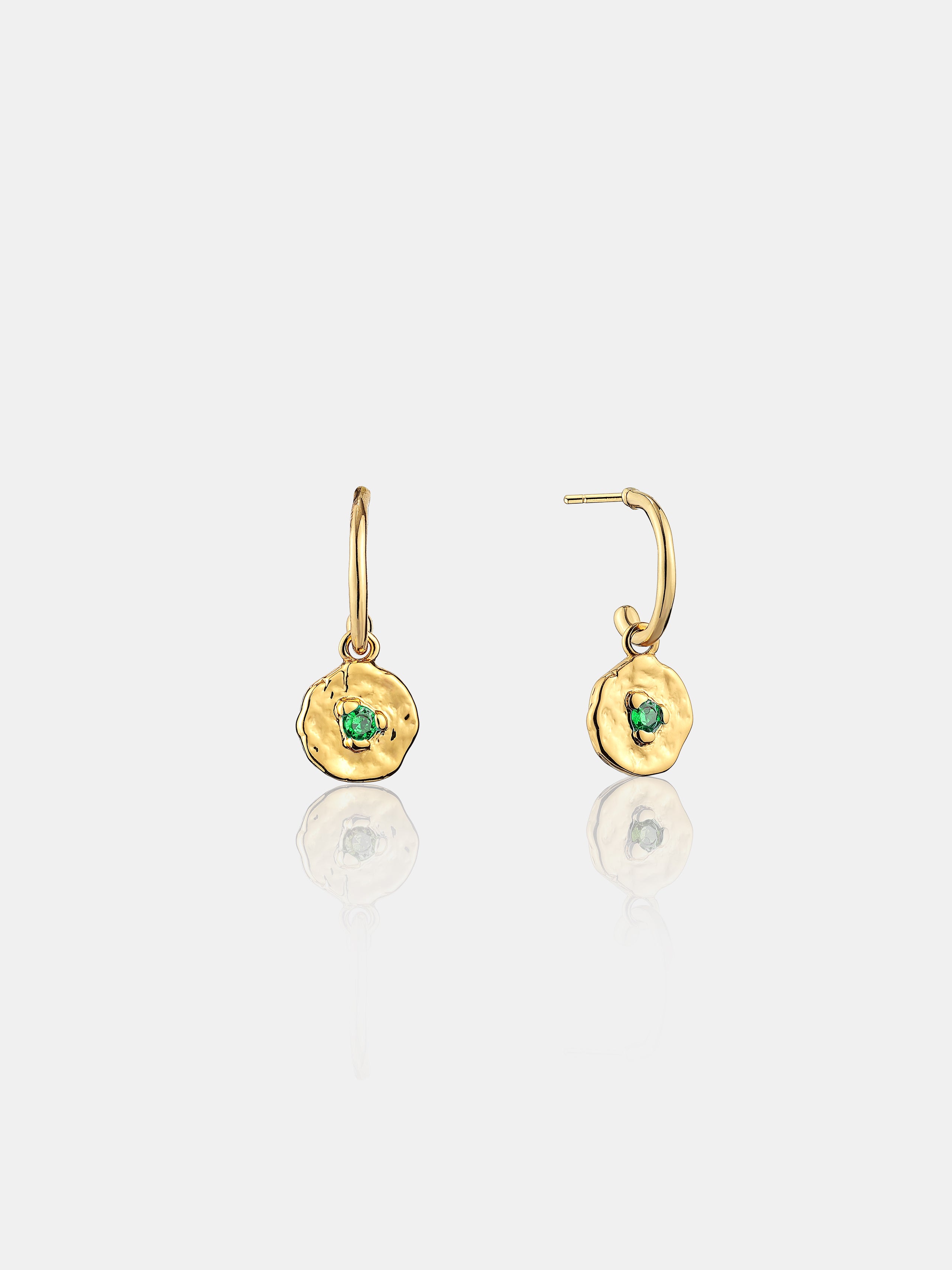 Birthstone Earrings - 18K Gold Plated
