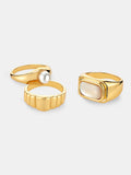 Daily Stacker Ring Set - 18k Gold Plated (3 Sizes)