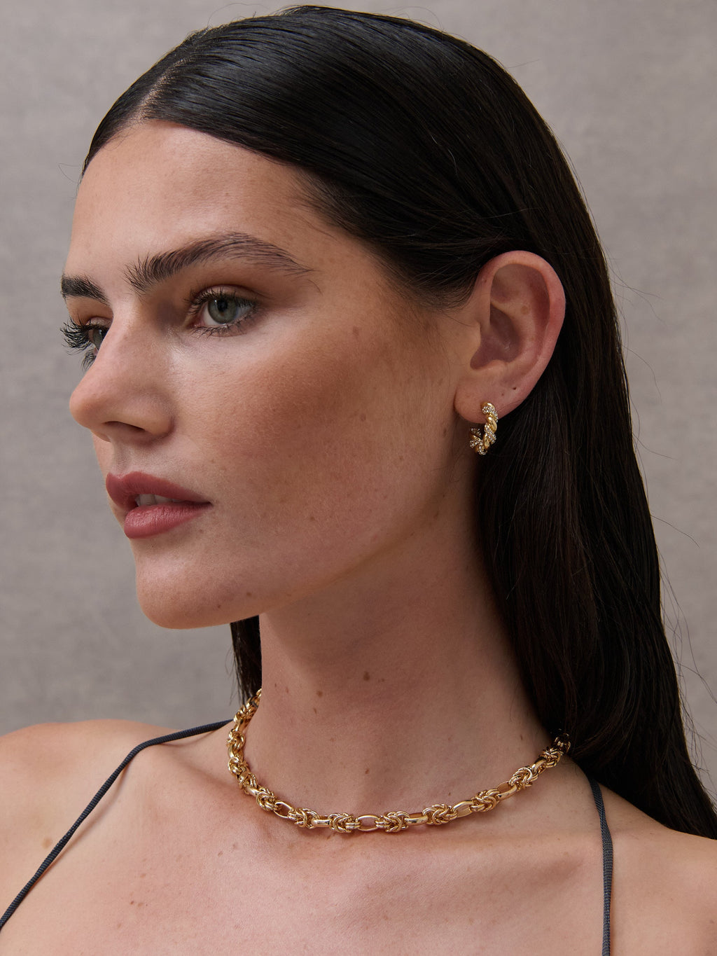 Rope Chain Necklace - 18K Gold Plated