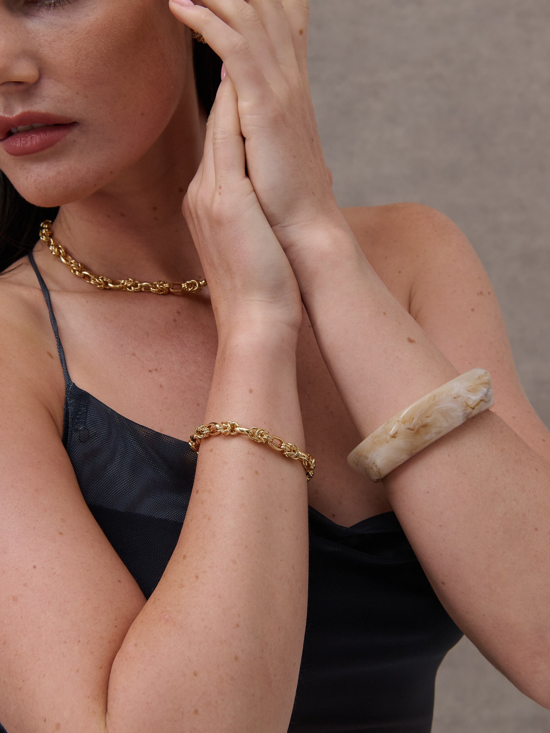 Rope Chain Necklace - 18K Gold Plated