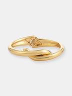 Mia Interlock Twist Bangle - 18K Gold Plated