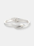 Mia Interlock Twist Bangle - Sterling Silver Plated