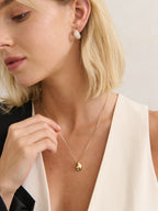 Droplet Pendant Necklace - 18K Gold Plated