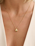 Droplet Pendant Necklace - 18K Gold Plated