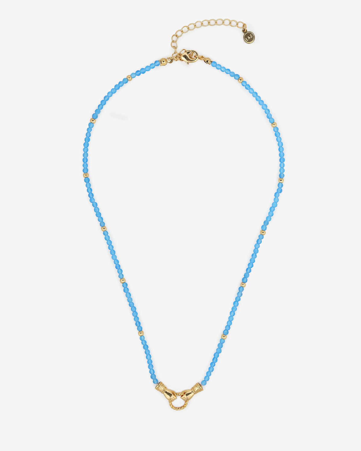 Unity Crystal Beaded Necklace - Blue