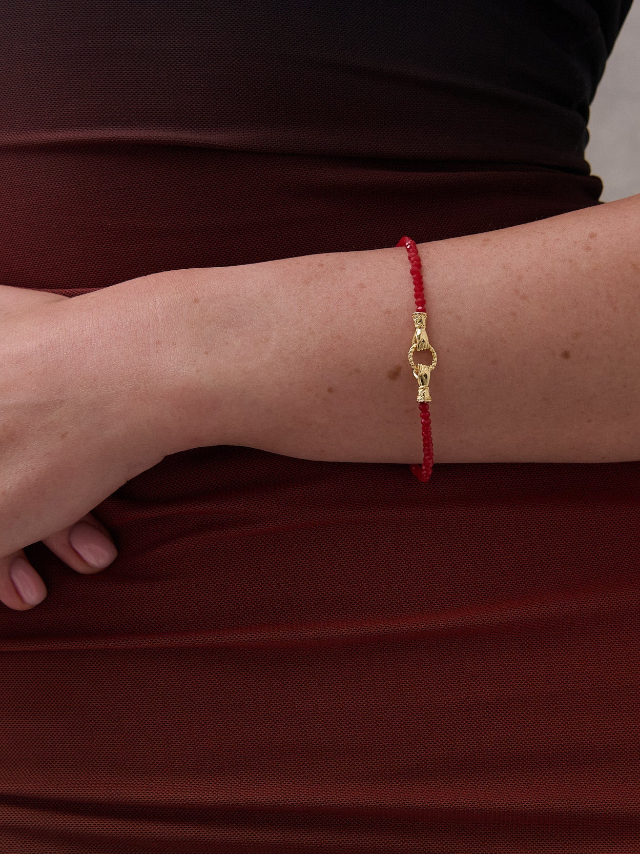 Harry Gold Bracelet - Red