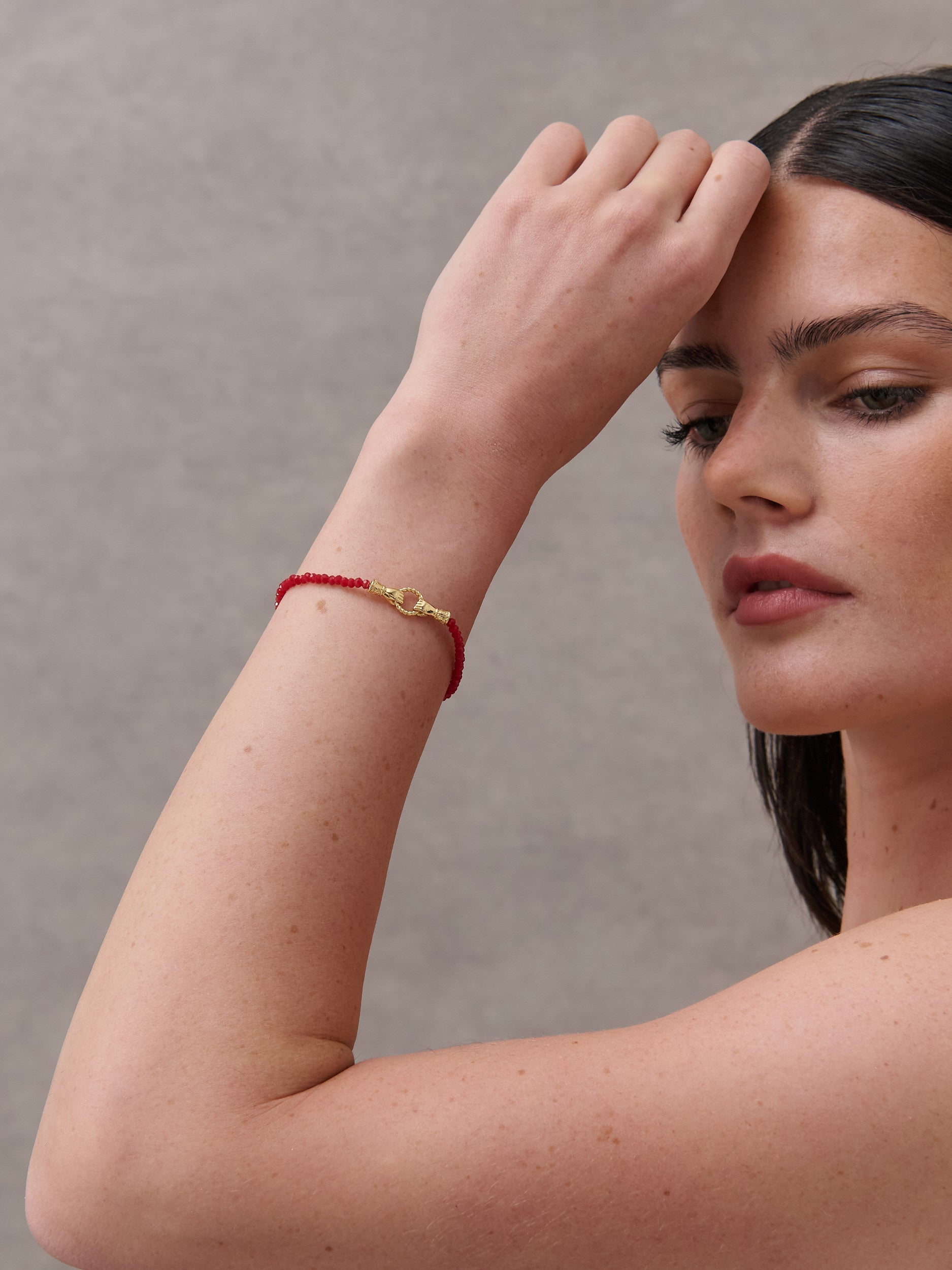 Harry Gold Bracelet - Red