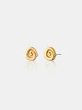 Swirl Stud 18K Gold Plated Earrings