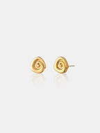 Swirl Stud 18K Gold Plated Earrings